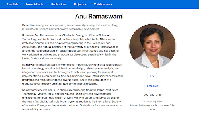 Anu Ramaswami's Website